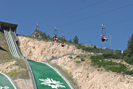 Olympic Park worlds steepest Zipliner